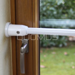 ADE Sicherungsstange für Einbruchschutz an Fenstern & Türen, weiß, 110 - 180 cm