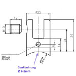 Plattenhalter Edelstahl Ø 25 mm, für Plattenstärke 3 - 11 mm
