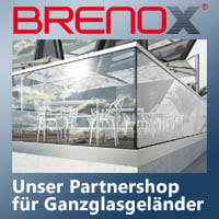 Brenox Shop für Glasgeländer mit Edelstahl und Ganzglasgeländer